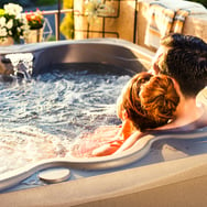 couple in hot tub