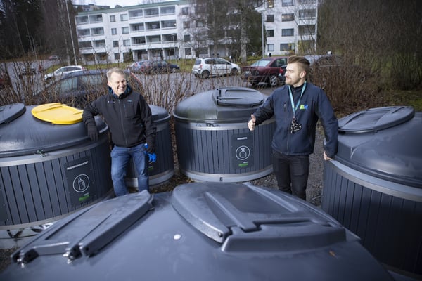 Tamperelainen taloyhtiö uudisti jätepisteen jätelain mukaiseksi