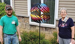 Garden Spinner Installed for New Assisted Living Resident