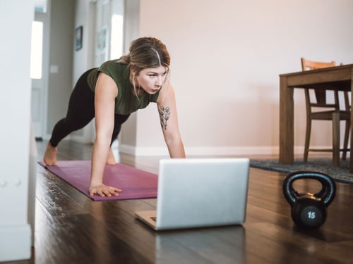 Online fitness session for remote workers | Equiem tenant app