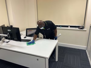 cleaning of desks