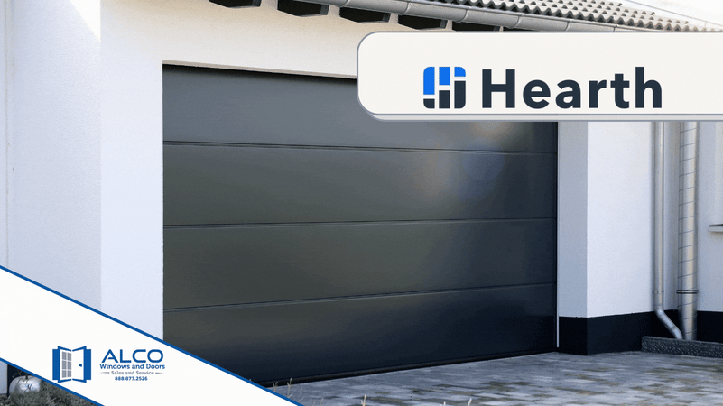 Hearth Financing Logo on garage door