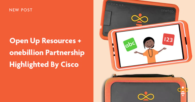 Open Up Resources + onebillion Partnership Highlighted By Cisco