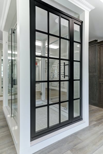 Black Frame Shower Door