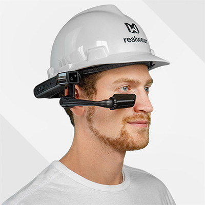 RealWear with hard hat