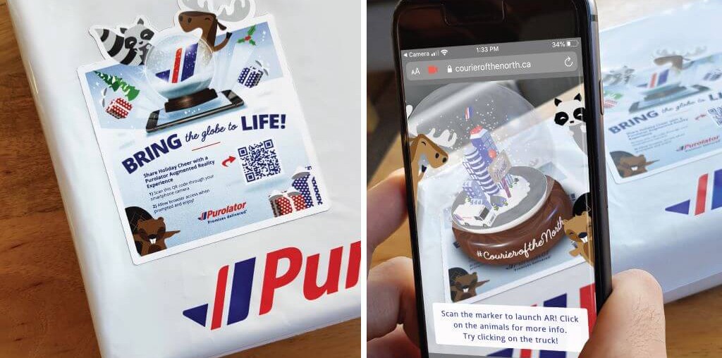It’s a very merry WebAR holiday: activations from Baileys, Purolator and Leo AR