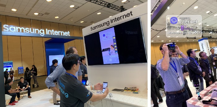 Interactive AR on the Samsung internet browser