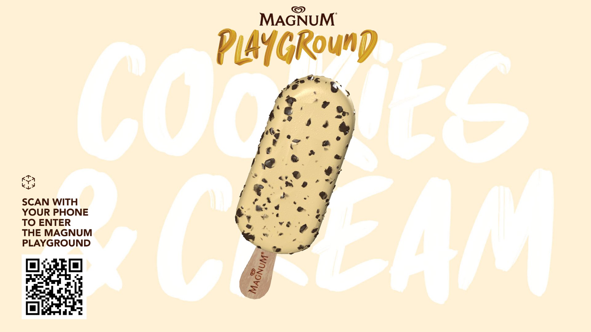 Enter the magnum playground AR portal to celebrate the launch of the cookies & cream variety across Asia