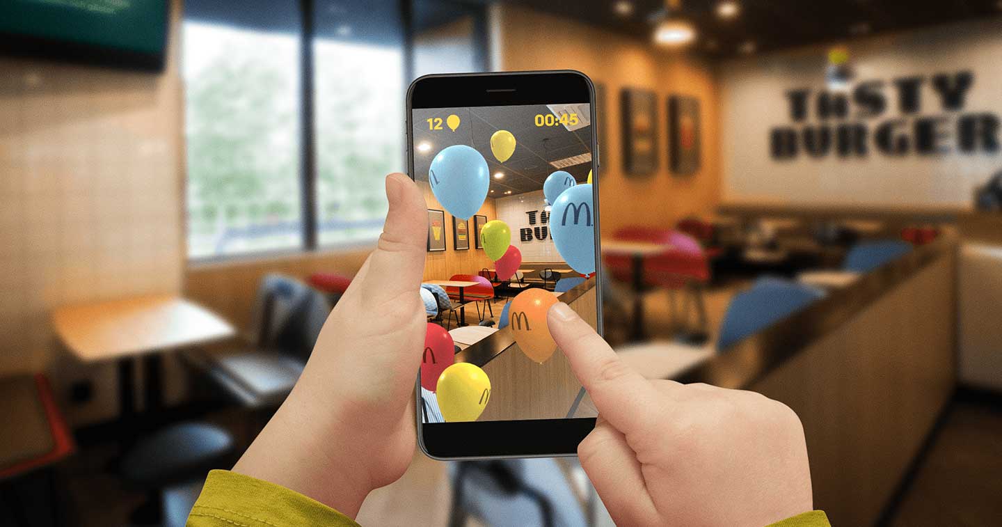 McDonald’s Sweden replaces real balloons with AR to reduce waste