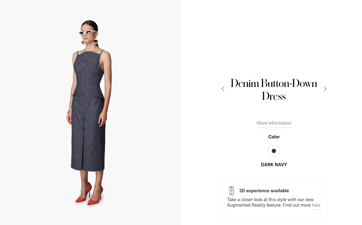 Womens Off-The-Shoulder Stretch Denim Midi Dress Navy | Carolina Herrera  Denim | Colton Benjamin