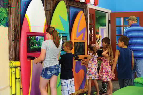 kid-friendly decor in dental waiting room