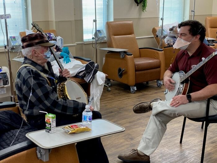 One man shares his love of music while undergoing treatment for rare type of lymphoma