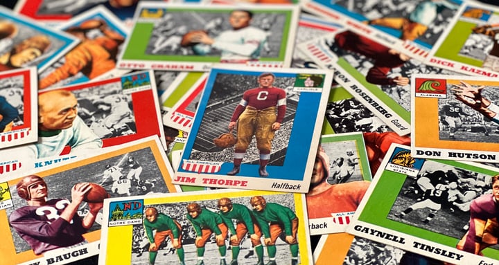 1955 Topps All-American-Football Set Highlights Testing the Waters Collection