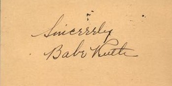 Autographed 1933 Goudey Babe Ruth From Uncle Jimmy Collection At Auction