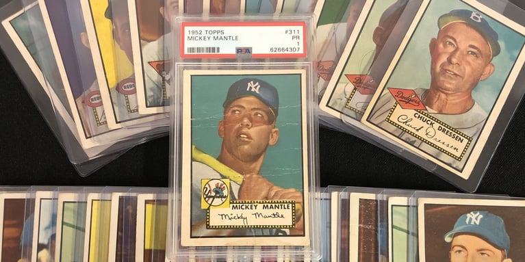1952 Topps Mickey Mantle Rookie Highlights Grandpa's Shoebox Collection from Canada