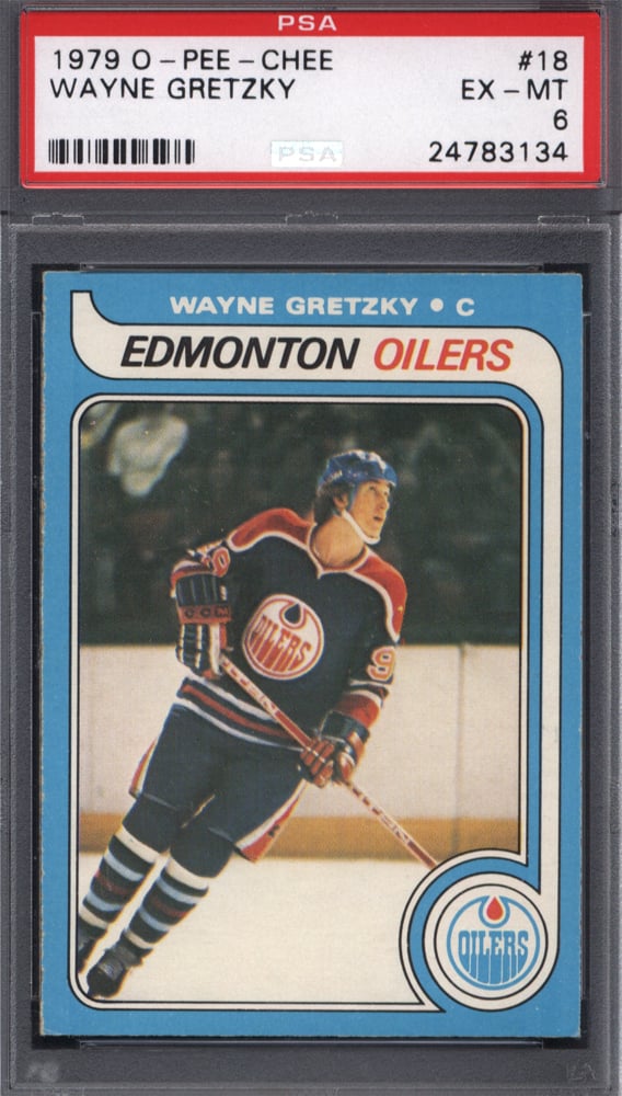 1979 OPC O-Pee-Chee #18 Wayne Gretzky Rookie HOF PSA 6 Well Centered