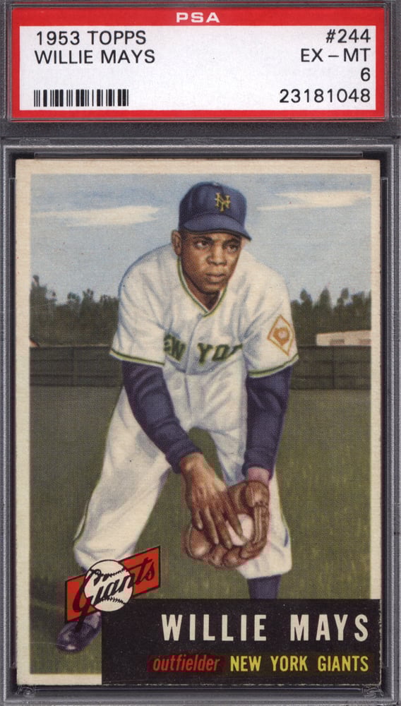 1953 Topps #244 Willie Mays PSA 6