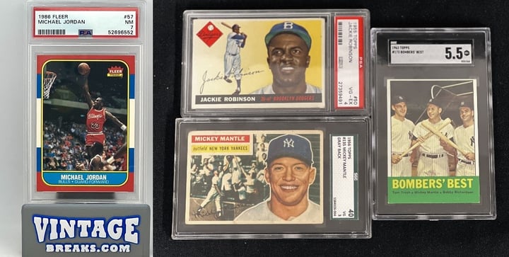 Just Collect Trades Jordan Rookie for Mantle and Jackie Robinson Cards