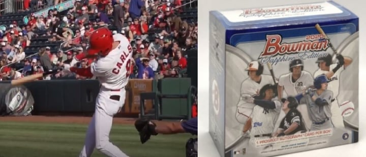 Dylan Carlson Live Experience Breaking Bowman Sapphire with Signed baseballs Giveaway
