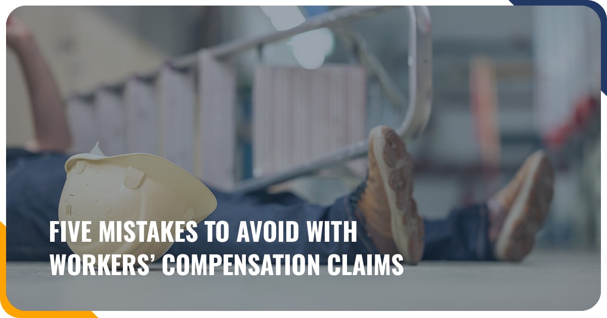 Injured construction worker on the ground next to a ladder who will need to file a workers' compensation claim.