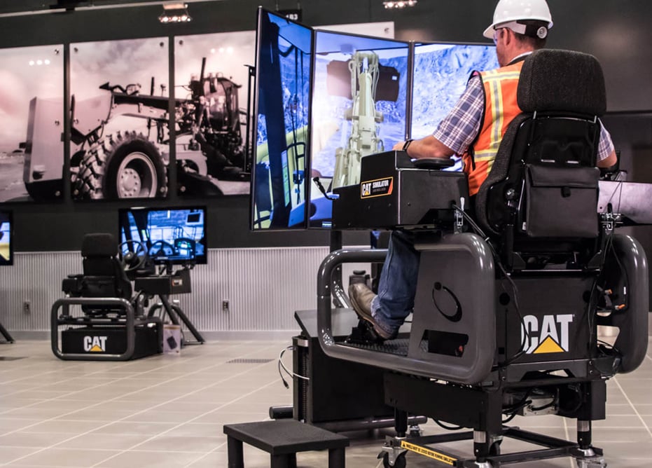 Man-training-on-professional-construction-simulator