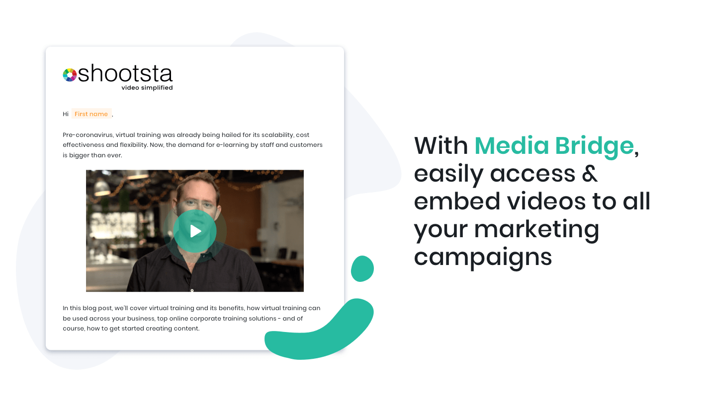 Add videos to Emails, Blogs or Website pages