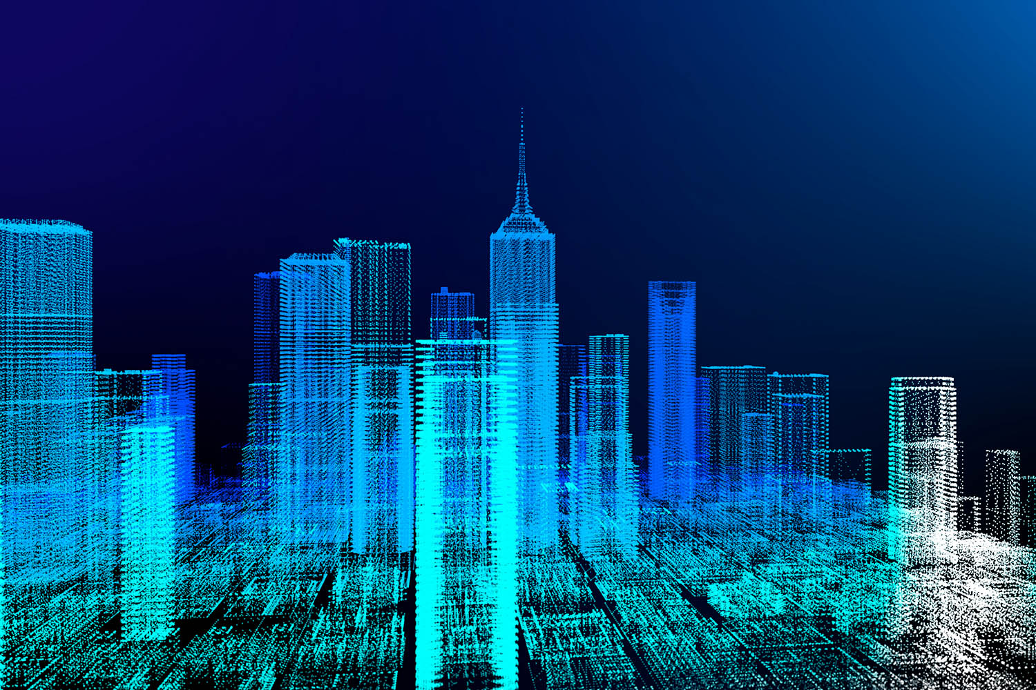 Representación gráfica de una ciudad digitalizada.