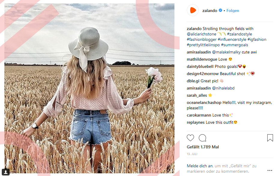 Instagram Zalando Fashion Marketing