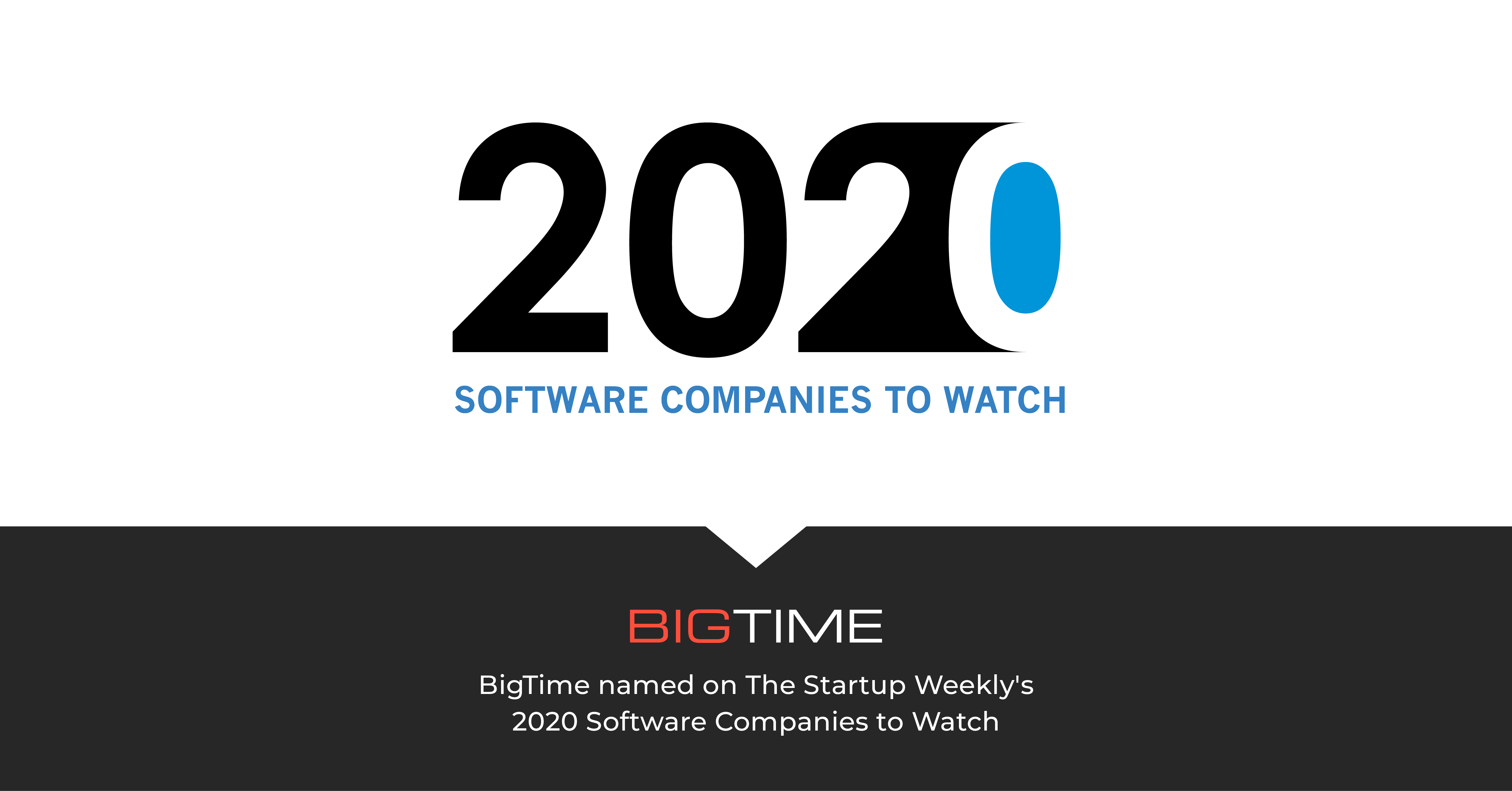 BigTime Software Recognized as One of Startup Weeklys 2020 Software Companies to Watch