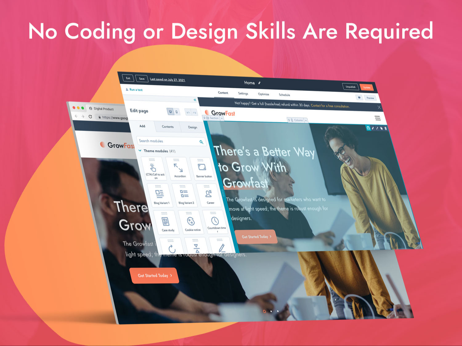No Coding or Design Skills Required