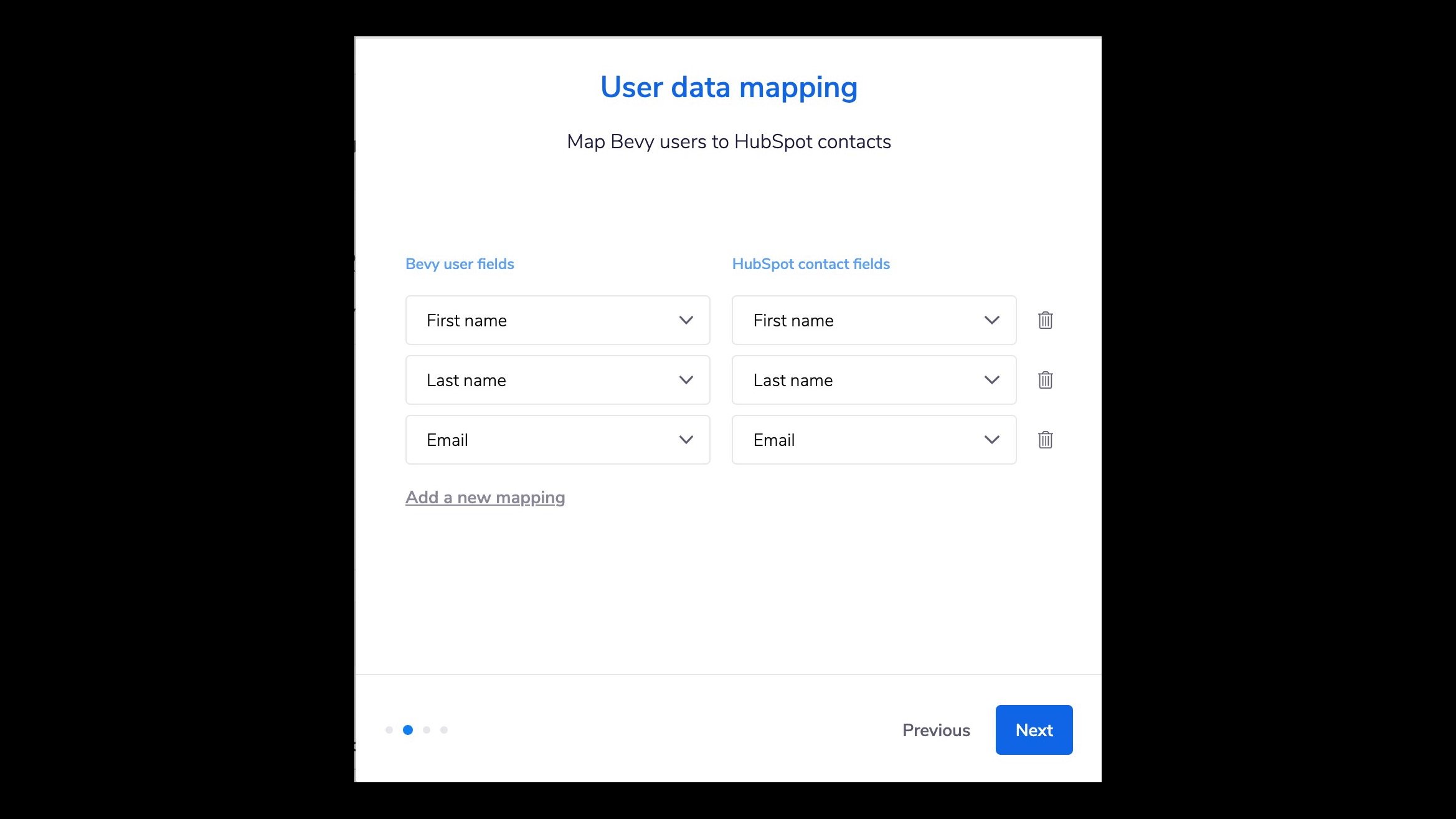 Sync Bevy users as contacts