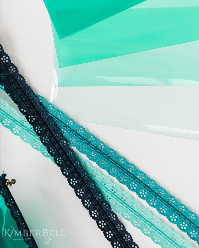 Sweet as Candy Vinyl, Greens and Blues, with Lace Zippers