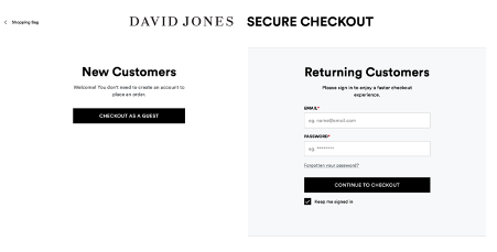 david-jones-guest-checkout