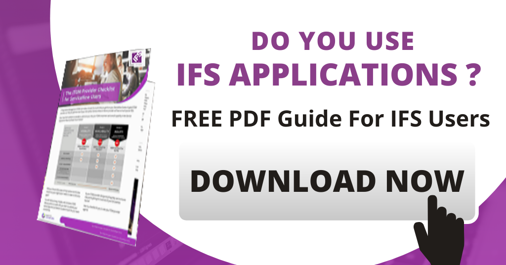 Upgrade IFS applications, IFS Managed Services, IFS Applications ERP