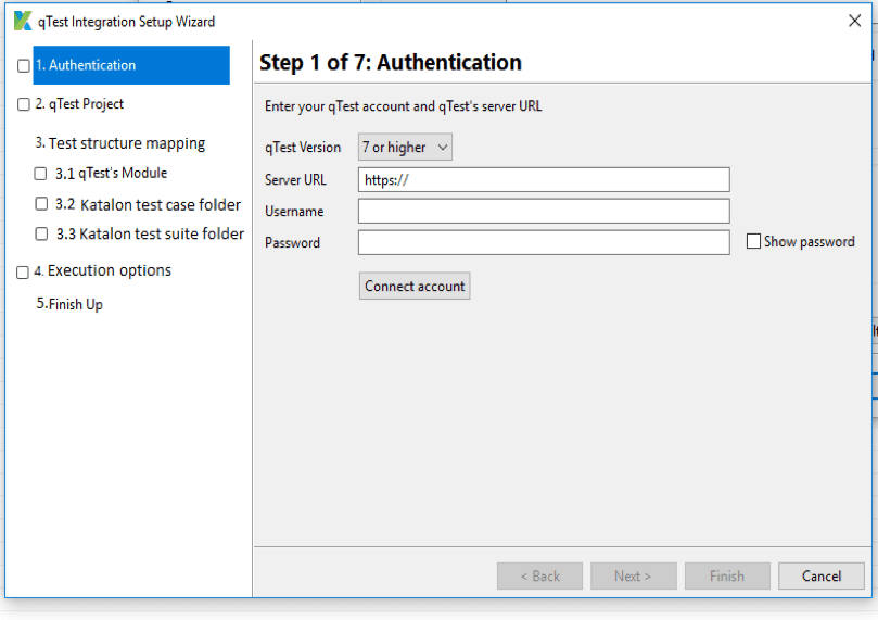 Katalon Studio qTest integration Setup Wizard