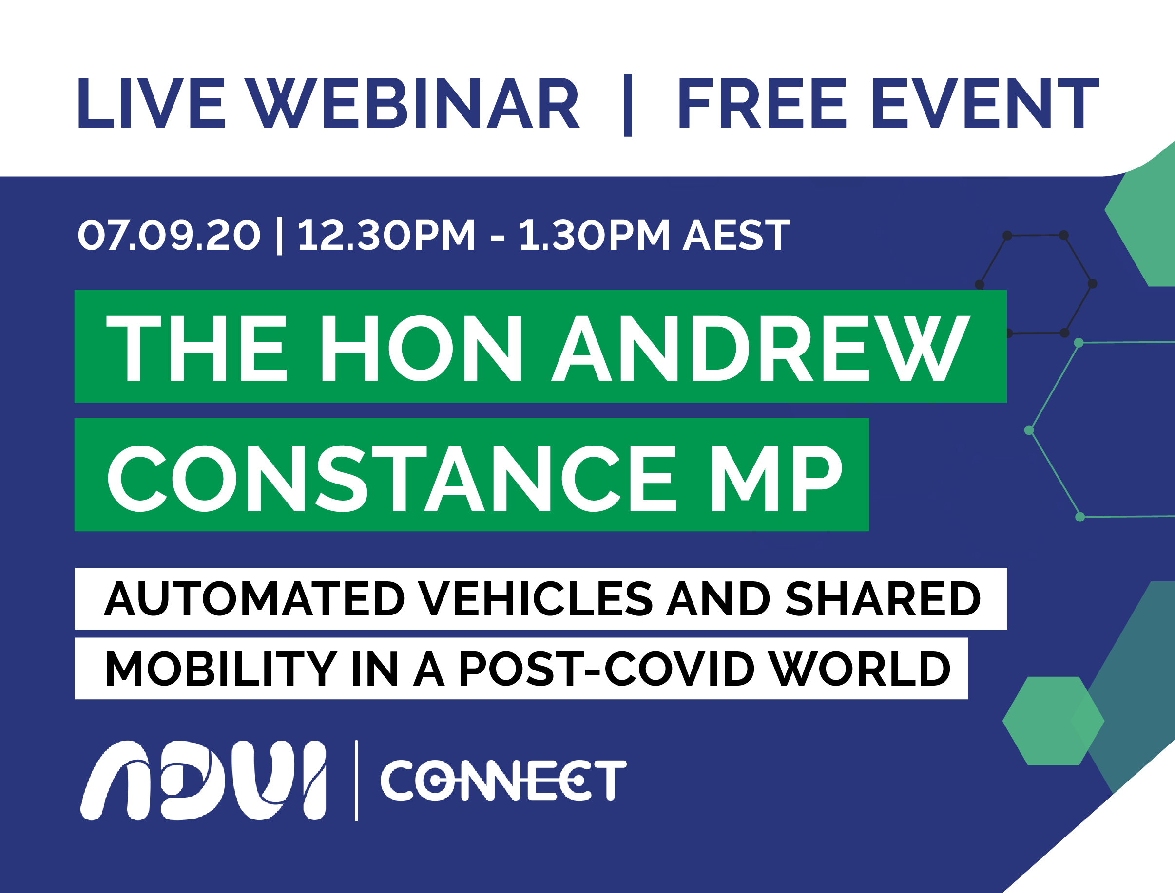 ADVI Webinar and Q&A with the Hon Andrew Constance MP and Rita Excell