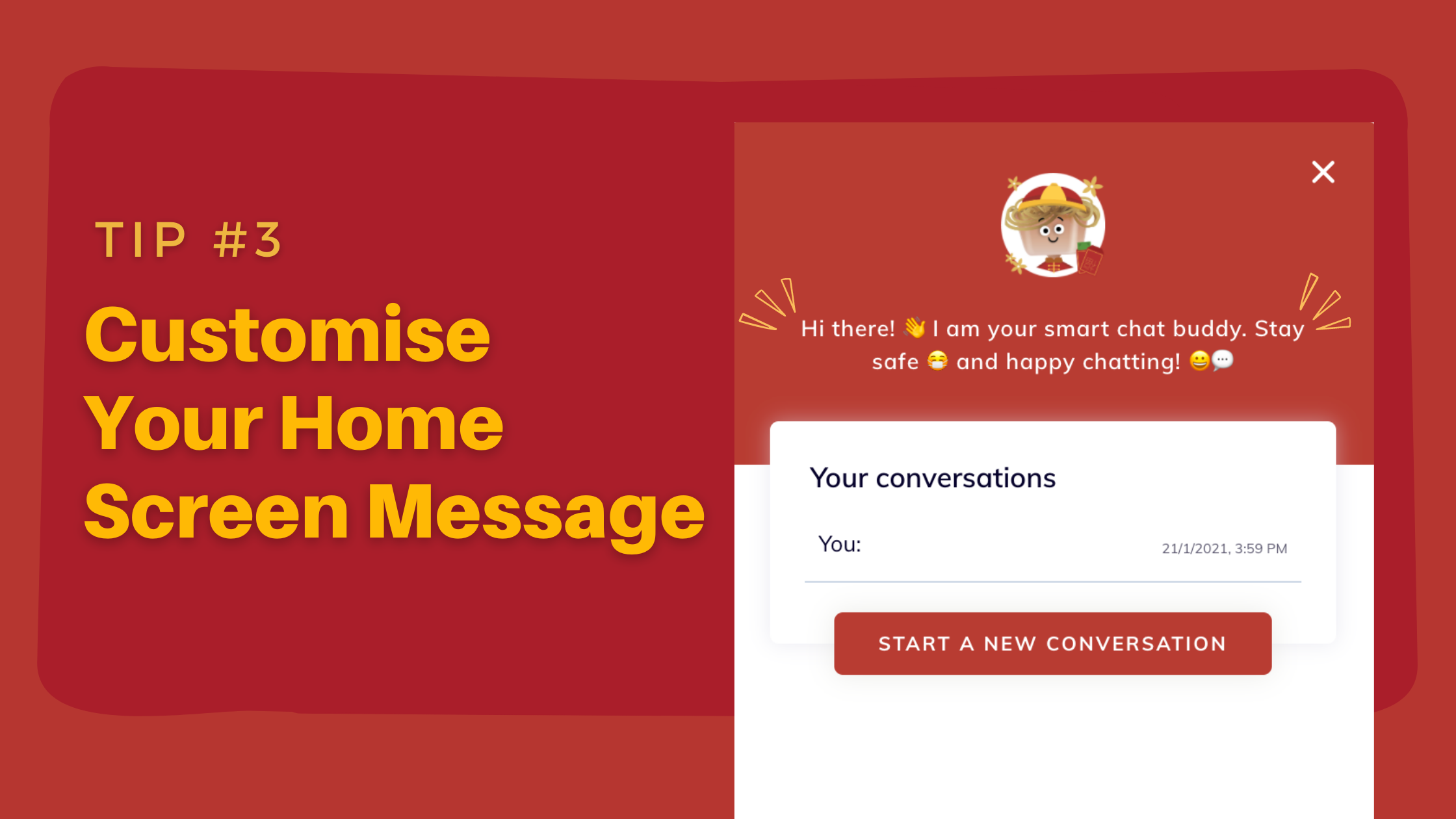 Prepare Your Chatbot for Chinese New Year - customise home screen message