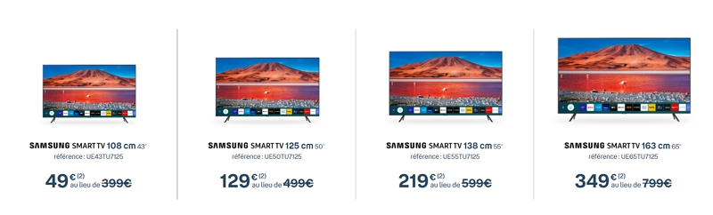 Les télé Samsung à partir de 49 euros avec l'offre Bbox Smart TV