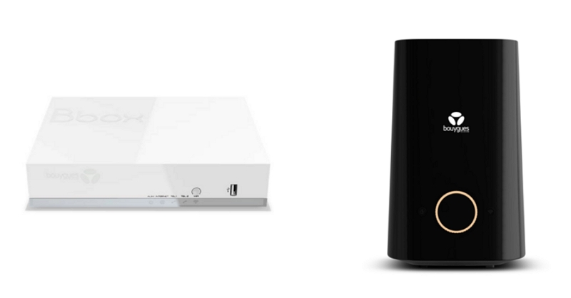 Le modem blanc Bouygues et la Bbox Wi-Fi 6