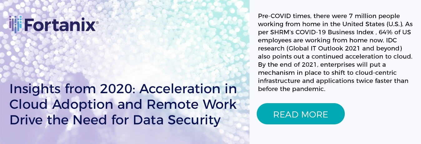 Insights from 2020: Acceleration in Cloud Adoption and Remote Work Drive the Need for Data Security