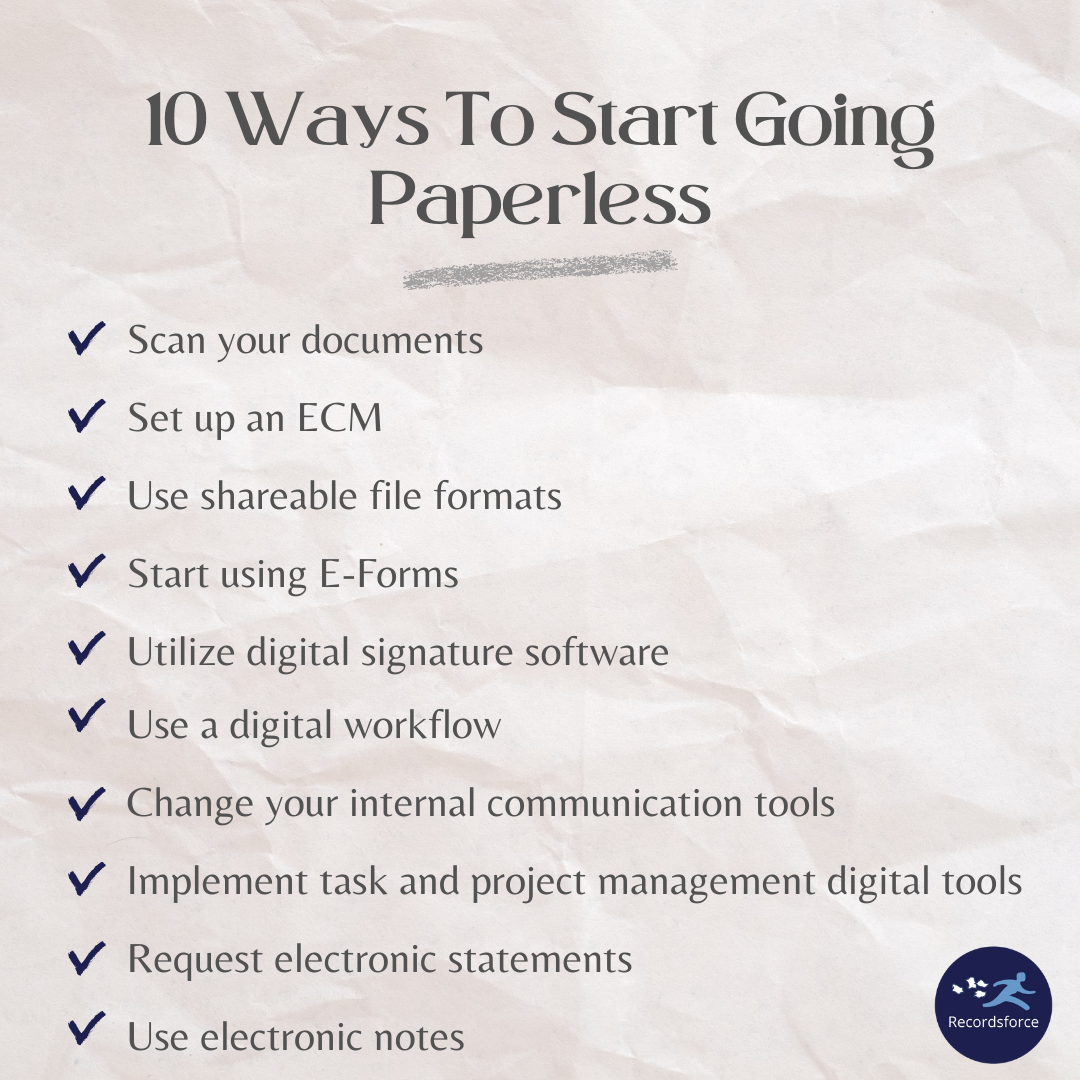 10 Ways To Start Going Paperless