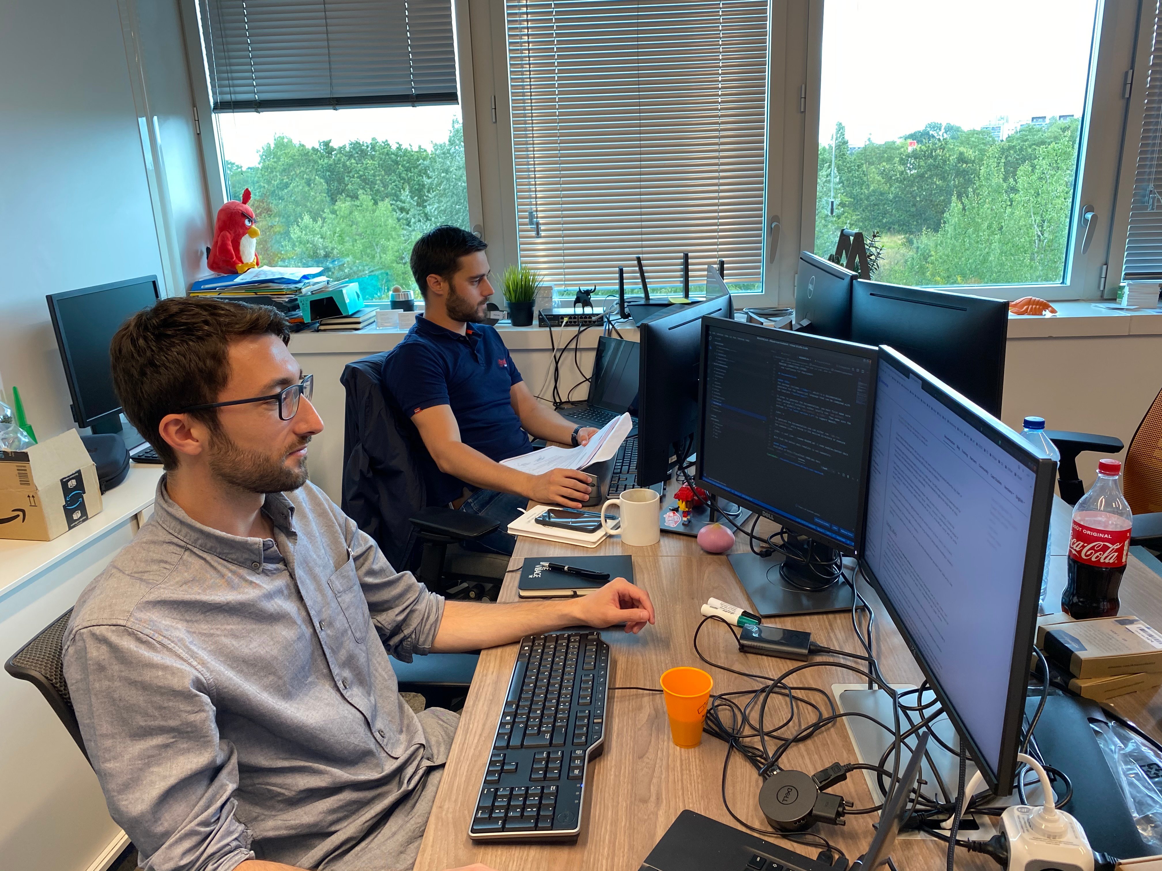 Equipe vision dans les bureaux de Dilepix au Village by CA de Rennes