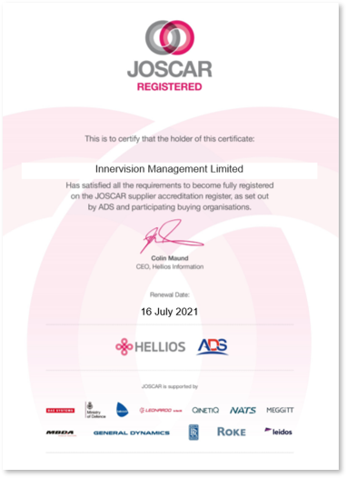 JOSCAR Certificate