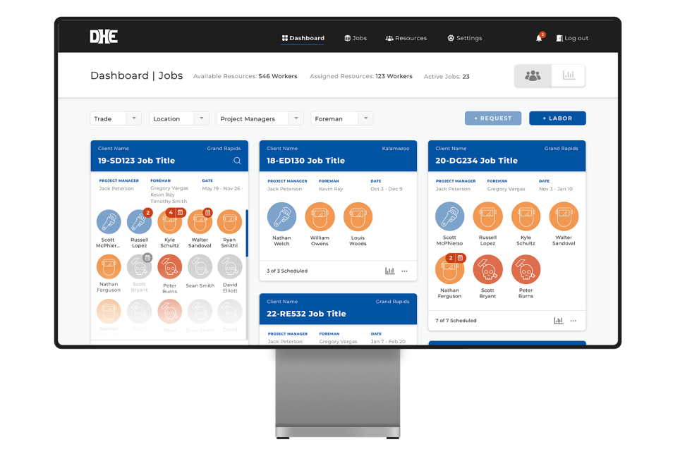 DHE Plumbing custom dashboard example