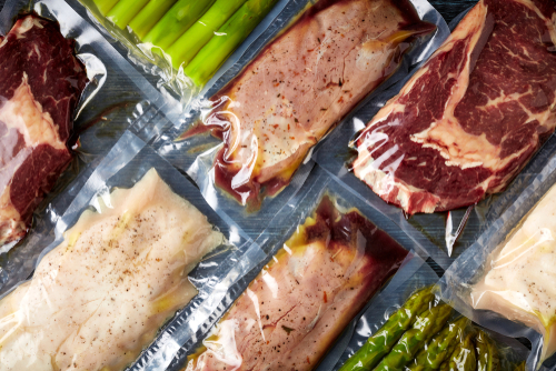 Vacuum wrapped foods