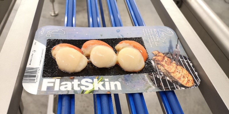 Fresh scallops in FlatSkin packaging