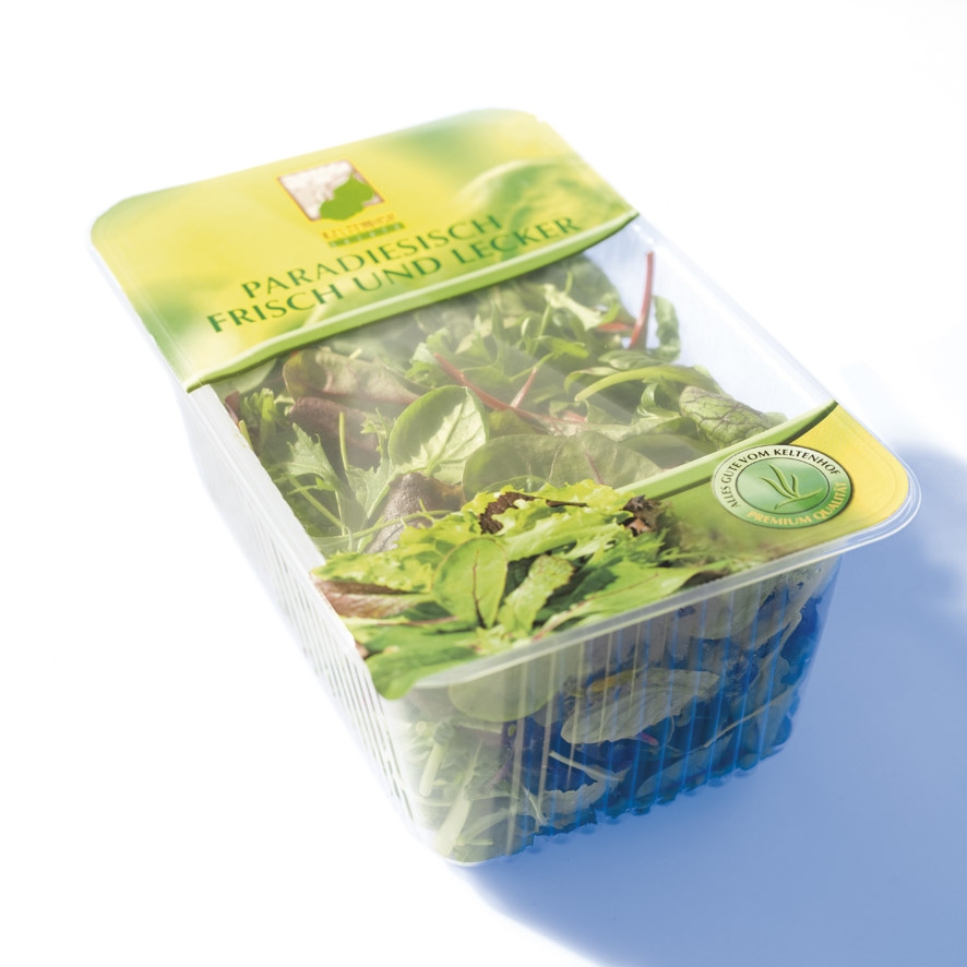 Salad in equilibrium modified atmosphere packaging