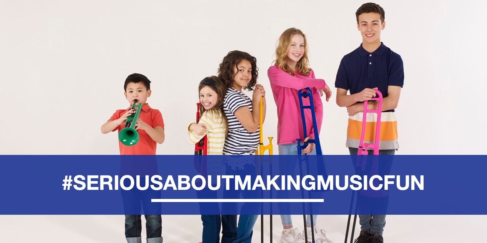 Image showing children with pBone, pTrumpet and other pInstruments.