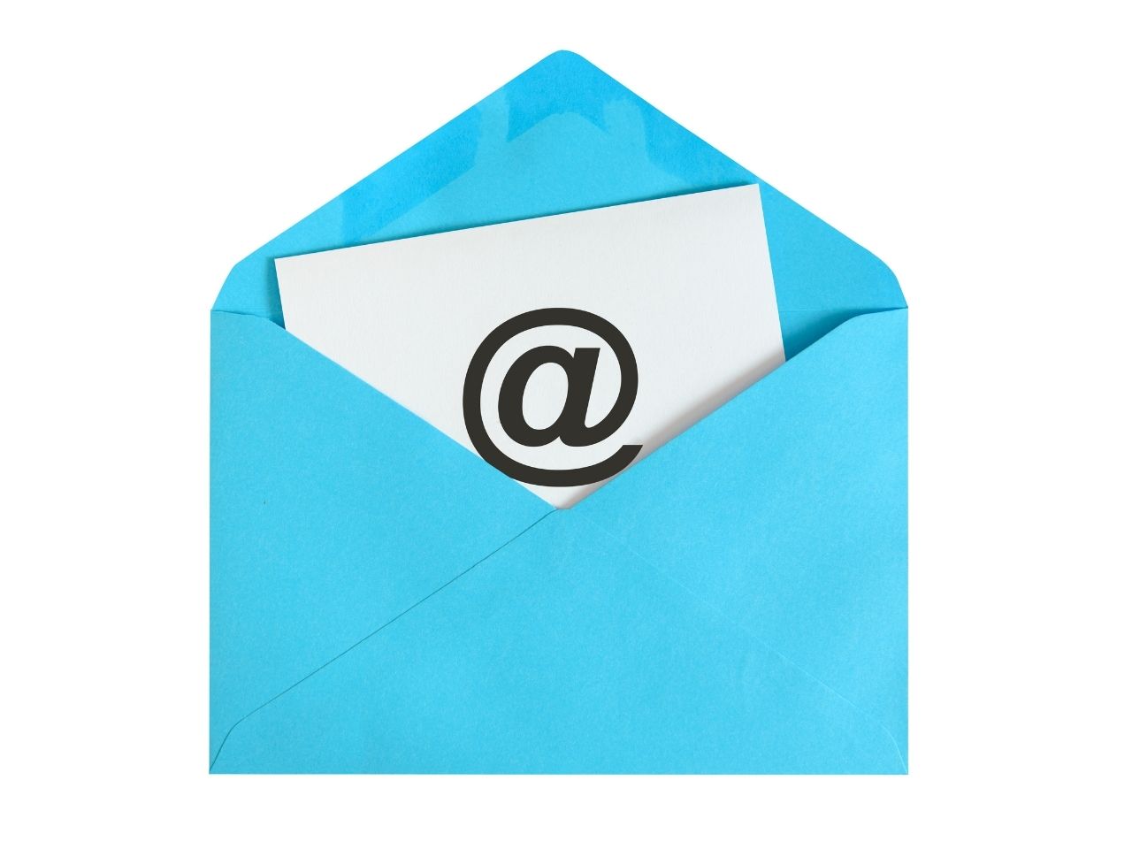 Blue letter envelope