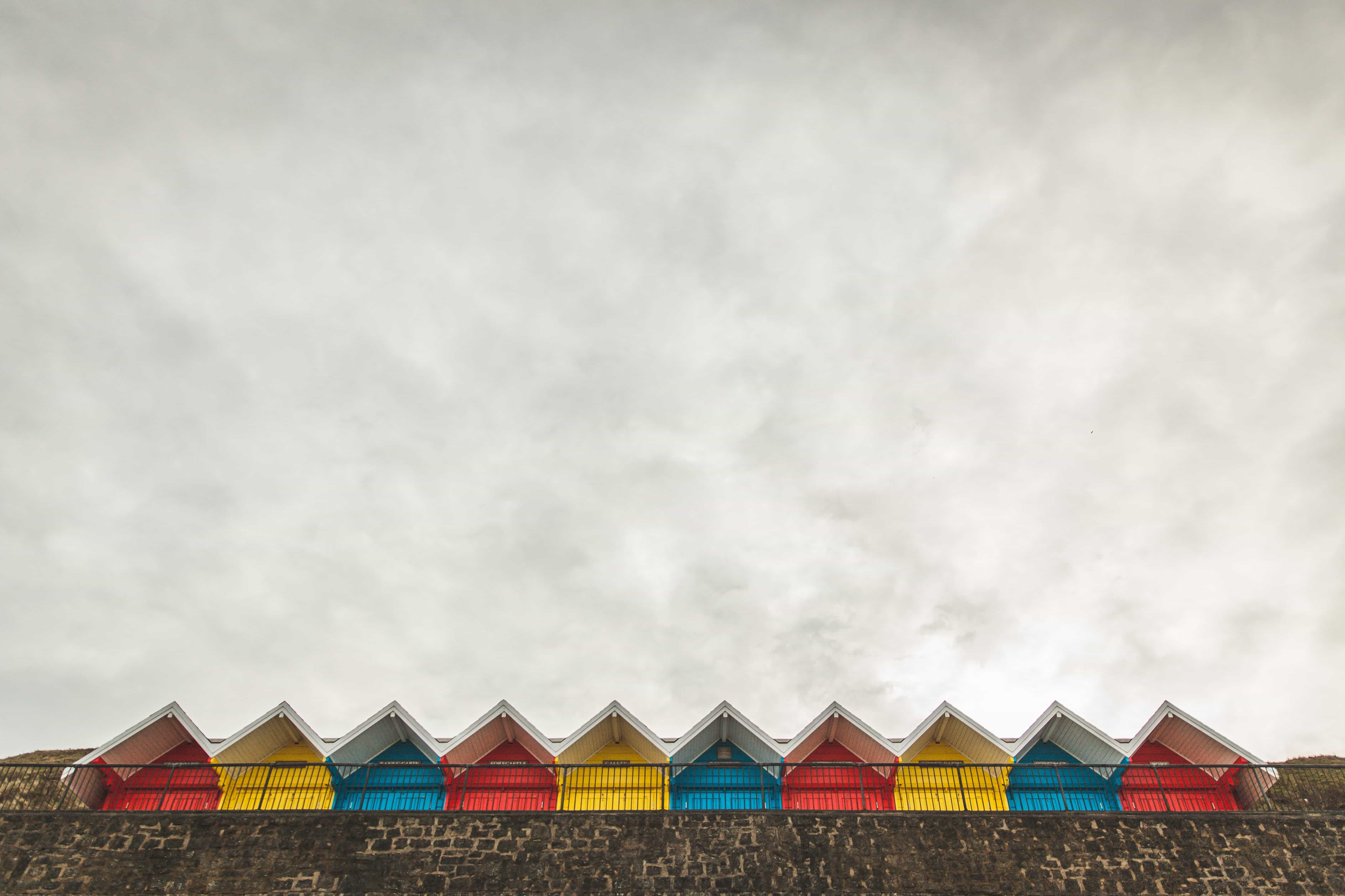 Colorful boat sheds